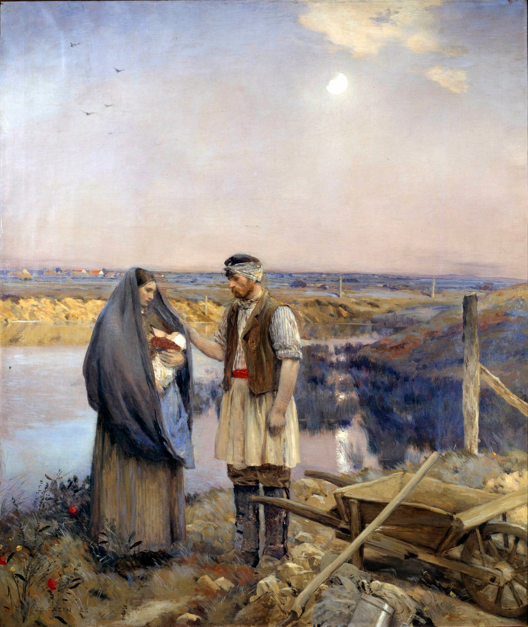 A nap egy paraszti családot teremtett. Jean Charles Cazin (1841-1901) festménye V. 1,99x1,66 m 1888 Párizs, Muse d
