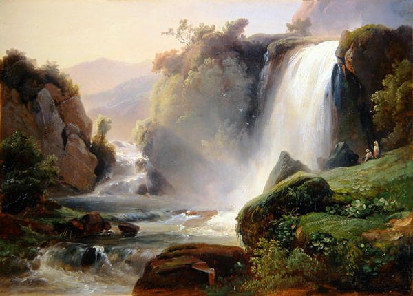 A tivoli vízesés, 1822-25 körül (olaj, vászon) alkotó: Jean Charles Joseph Rémond