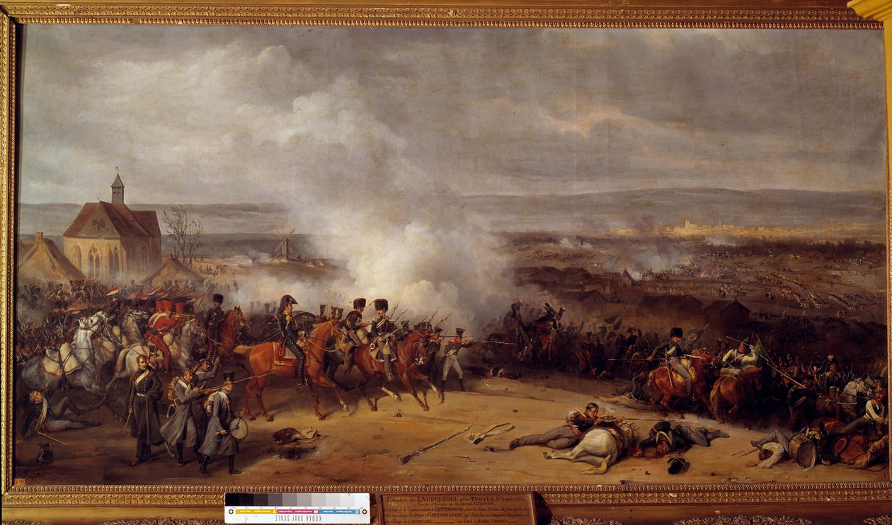 A Laubressel-i csata Troyes közelében március 3-án alkotó: Jean Charles Langlois