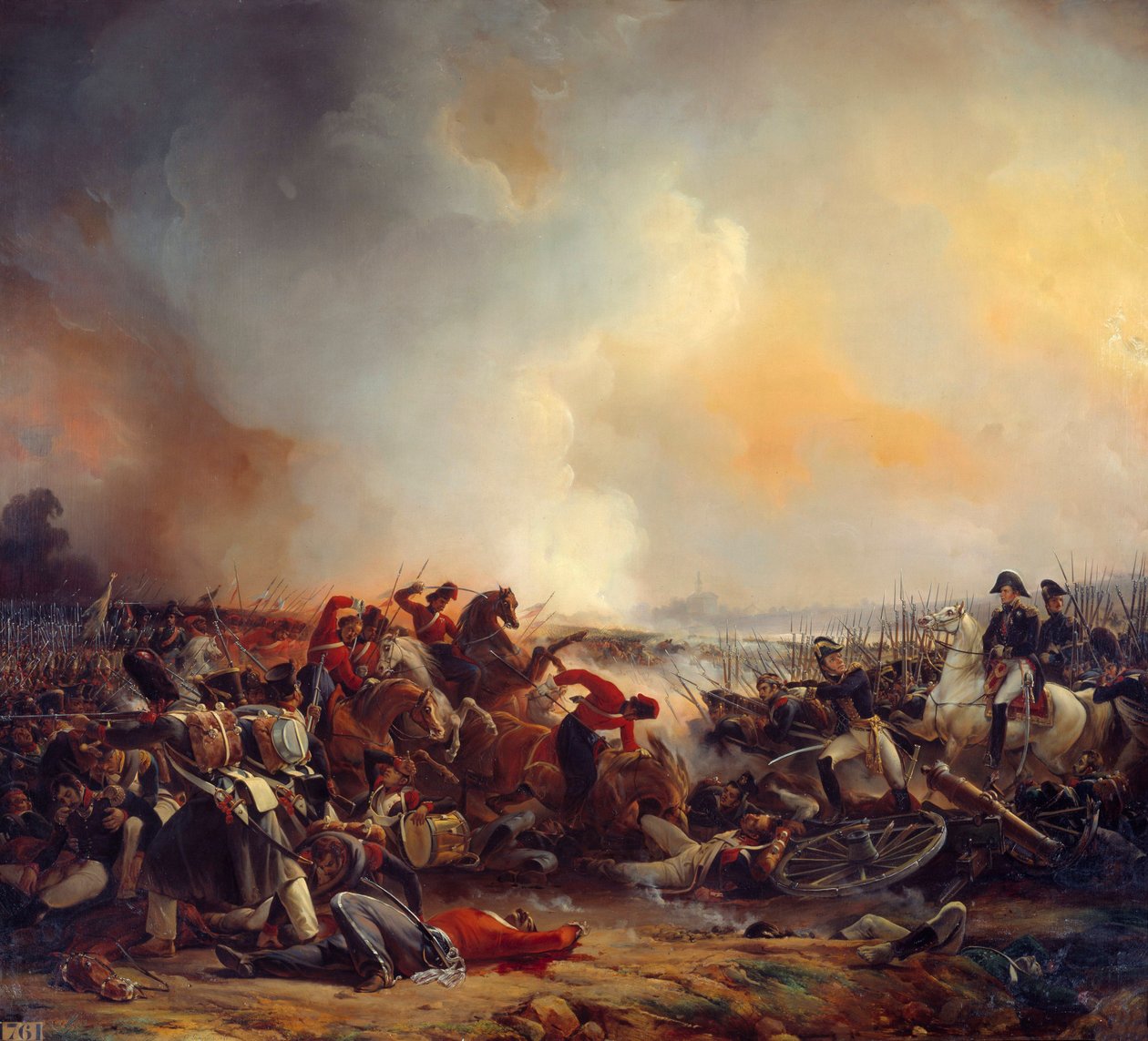A polotski csata 1812.08.18-án Jean Charles Langlois (1789-1870) festménye 1838 V. 2,33x2,56 m alkotó: Jean Charles Langlois
