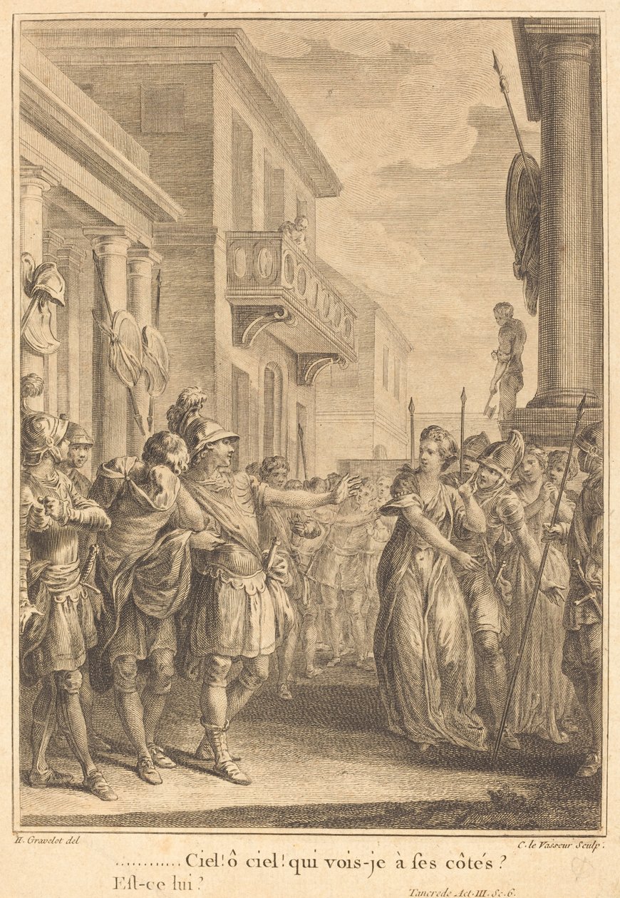 Ég! ó ég! kit látok mellette? alkotó: Jean Charles Levasseur after Hubert François Gravelot
