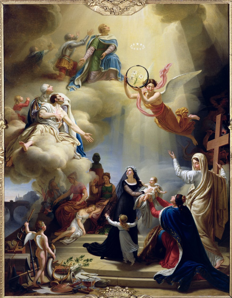 Allegória Henri de France (1820-83) Bordeaux hercegének születése tiszteletére 1820-ban, 1821-ben alkotó: Jean Charles Tardieu