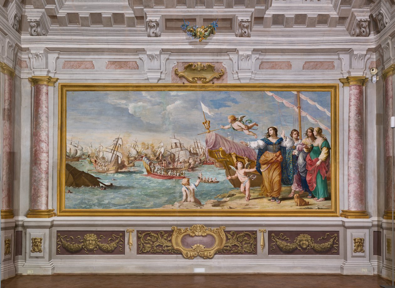 Marcus Antonius és Kleopátra találkozása (freskó) alkotó: Jean & Cialdieri Girolamo (1641 44)) Boulanger