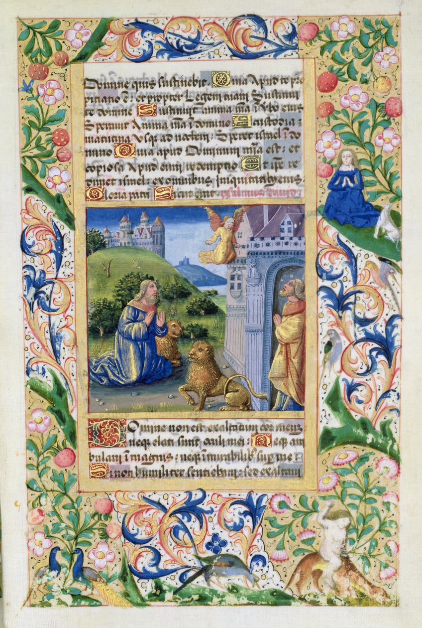 Ms Lat. Q.v.I.126 Nagy Antal és Remete Pál, Louis dOrleans óráiból, 1469 alkotó: Jean Colombe