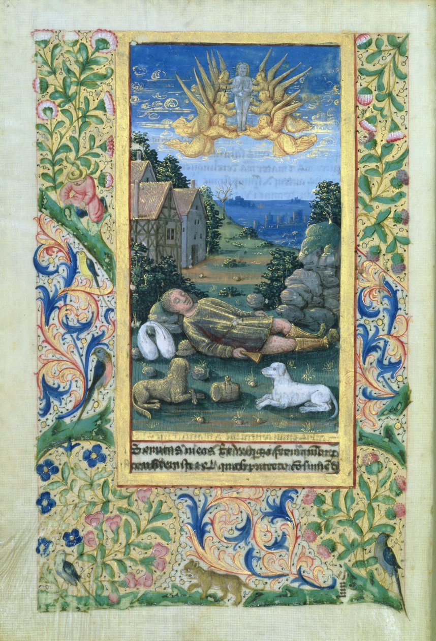 Ms Lat. Q.v.I.126 Saint Roch, Louis dOrleans óráiból, 1469 alkotó: Jean Colombe
