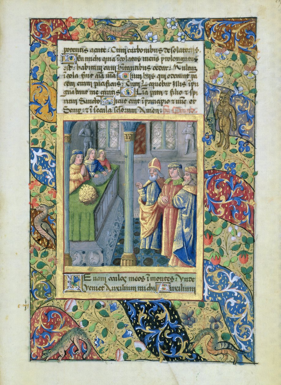 Ms Lat. Q.v.I.126 Az Aranygyapjú Rend Louis dOrleans-i óráiból, 1469 alkotó: Jean Colombe