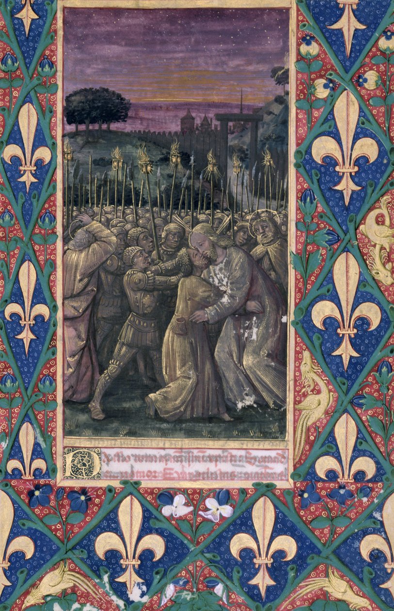 Ms Lat. Q.v.I.126 f.100 Júdás csókja, Louis d