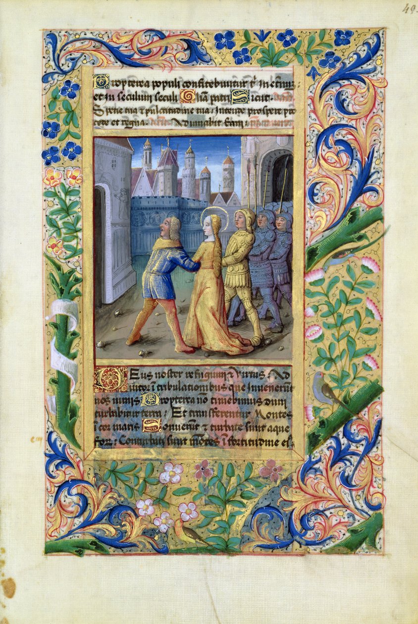 Ms Lat. Q.v.I.126 f.45 Juditot az asszírok elfogták, Louis dOrleans óráinak könyvéből, 1490 alkotó: Jean Colombe
