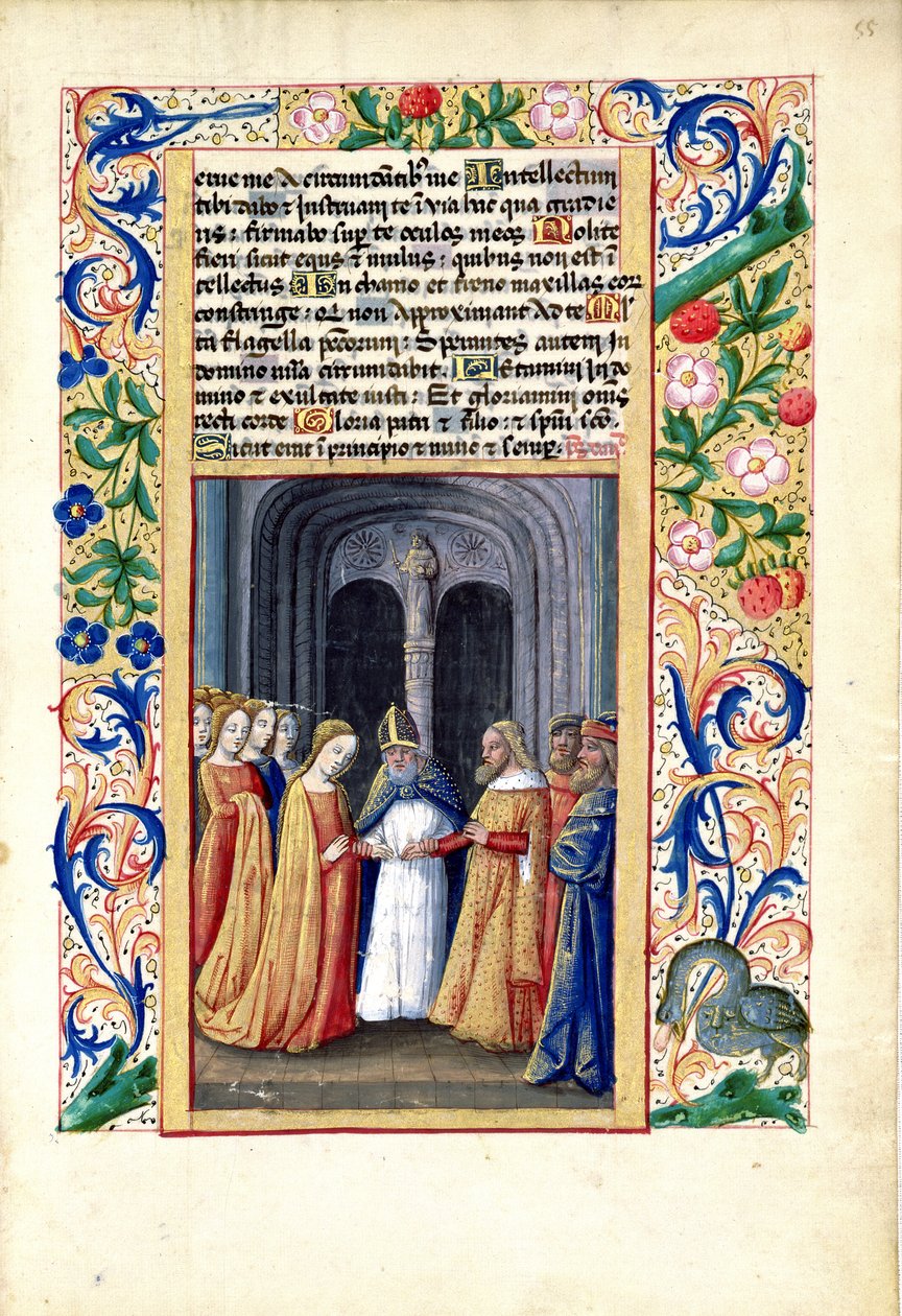 Ms Lat. Q.v.I.126 f.55 Michal és David házassága, Louis d