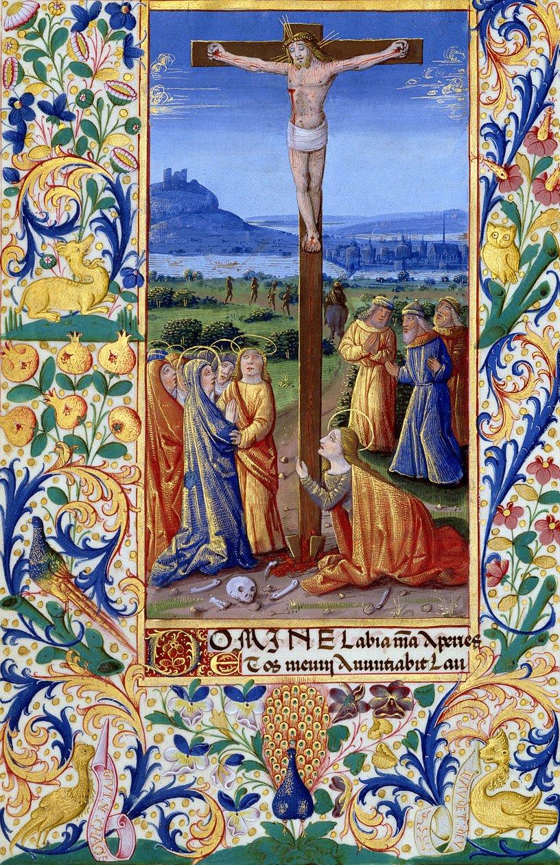 Ms Lat. Q.v.I.126 f.84v A keresztre feszítés, Louis d
