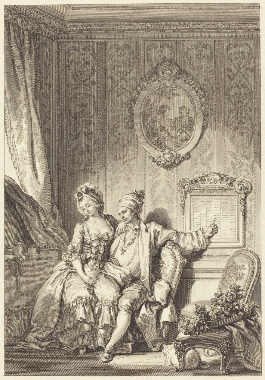 A Vieillard-ok naptára alkotó: Jean Dambrun after Jean Honoré Fragonard