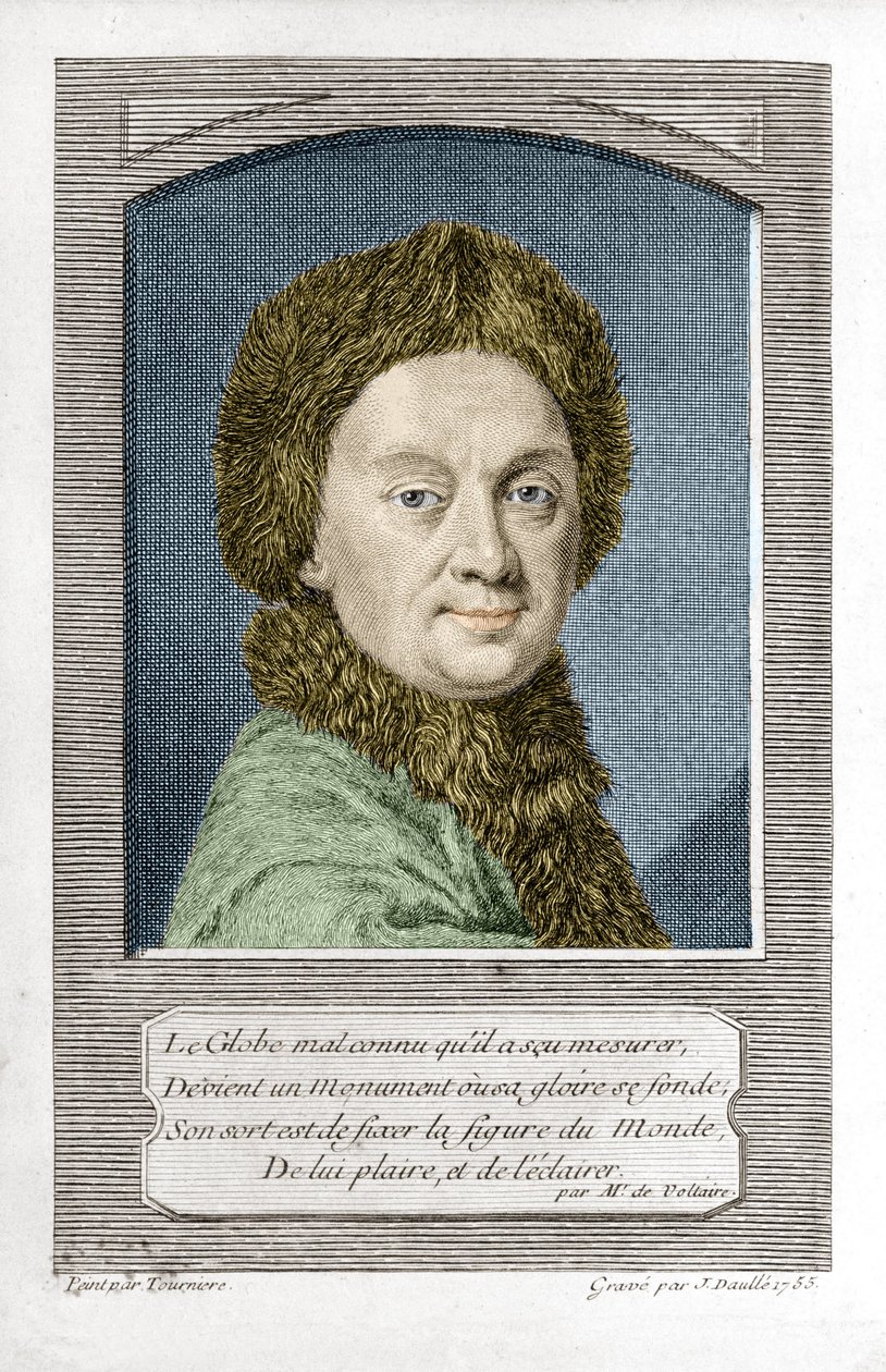 Pierre Louis Moreau de Maupertuis csillagász (1698-1759), metszett J. Daullé 1755-ben alkotó: Jean Daullé
