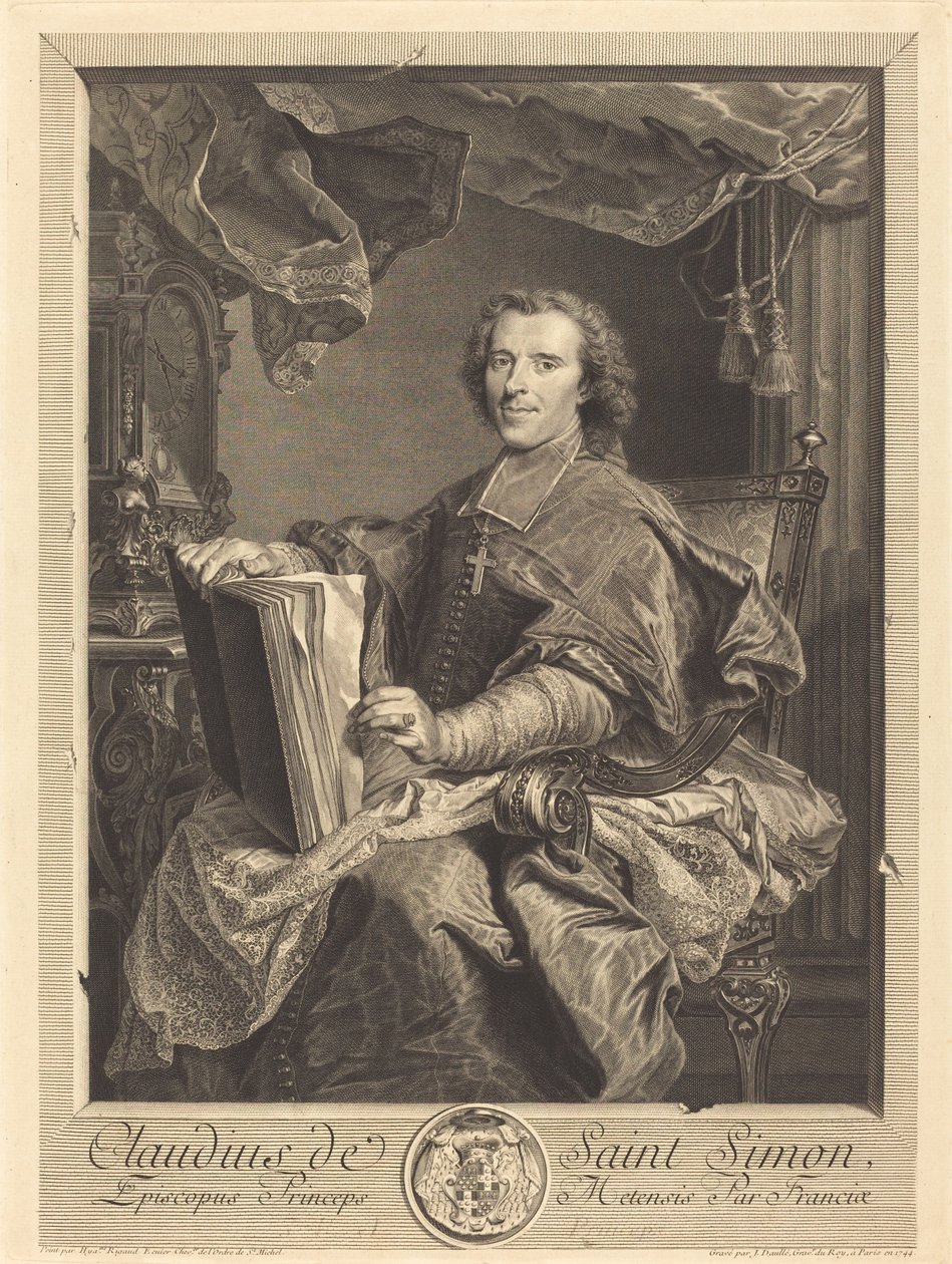 Claudius de Saint-Simon, Metz herceg-püspöke alkotó: Jean Daullé after Hyacinthe Rigaud