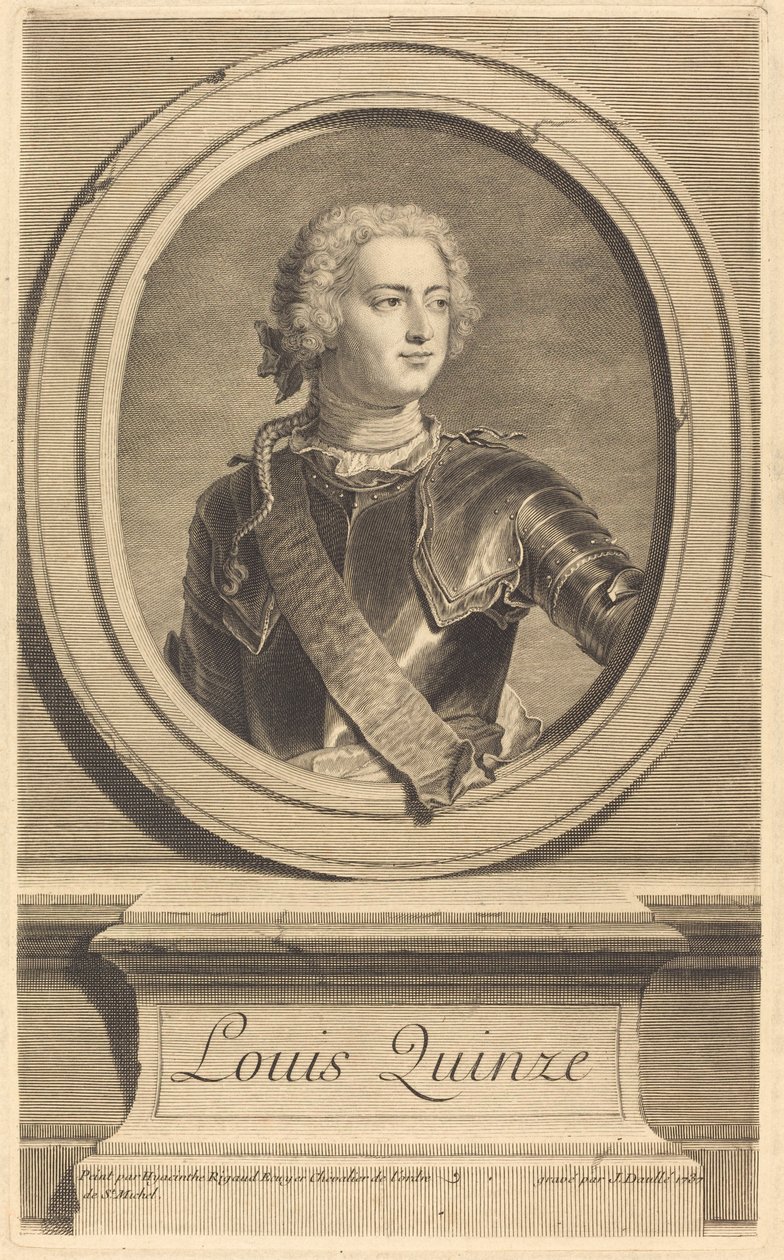 Lajos XV alkotó: Jean Daullé after Hyacinthe Rigaud