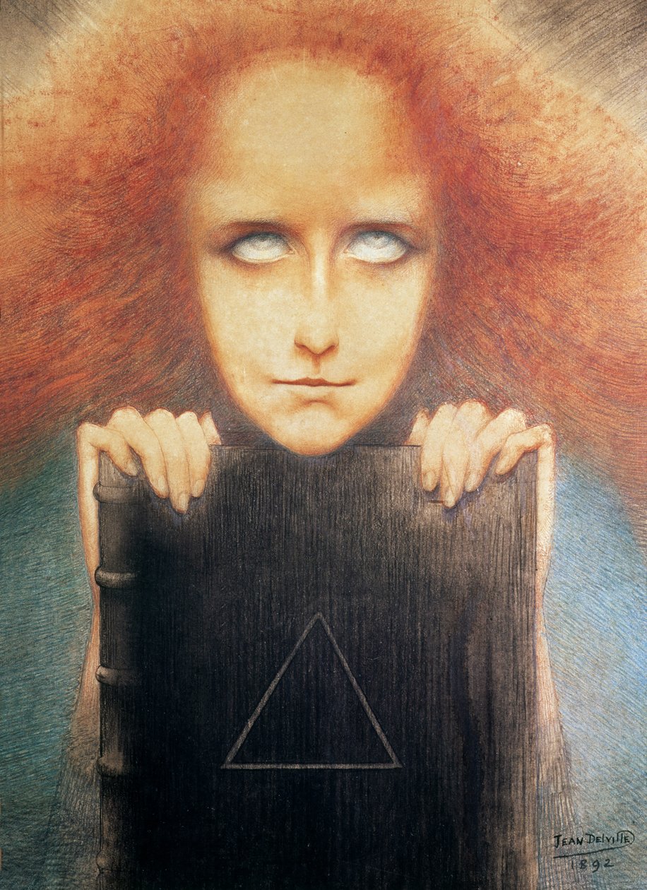 Stuart Merill asszony portréja alkotó: Jean Delville