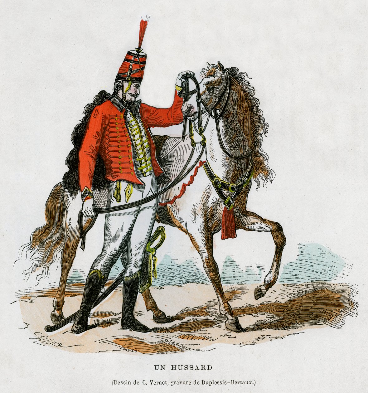 Huszár, 19. század eleje 1882-1884 alkotó: Jean Duplessis Bertaux