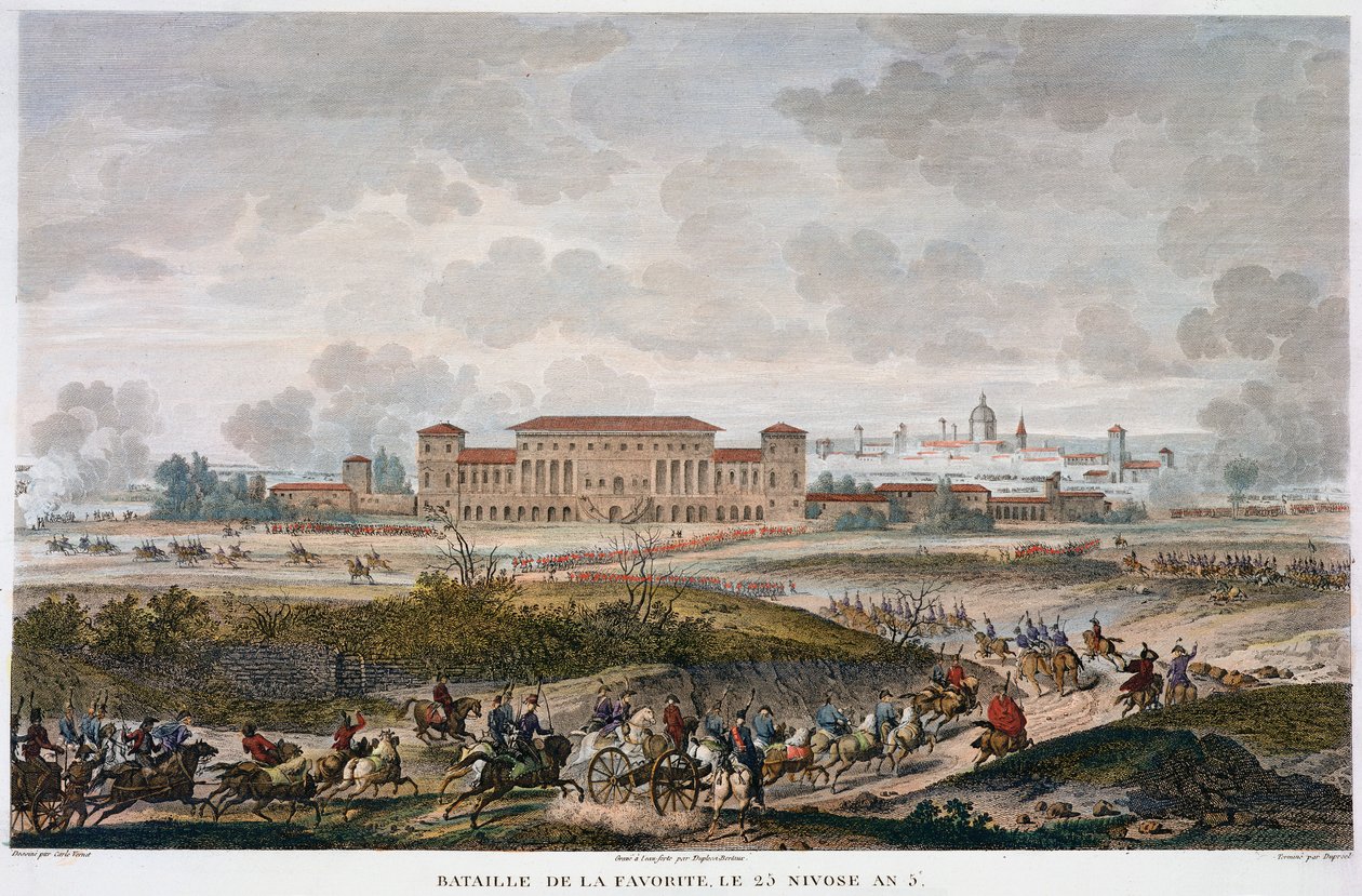 A La Favorite-i csata, Olaszország, Nivose 25., 1797. január 5 alkotó: Jean Duplessis Bertaux