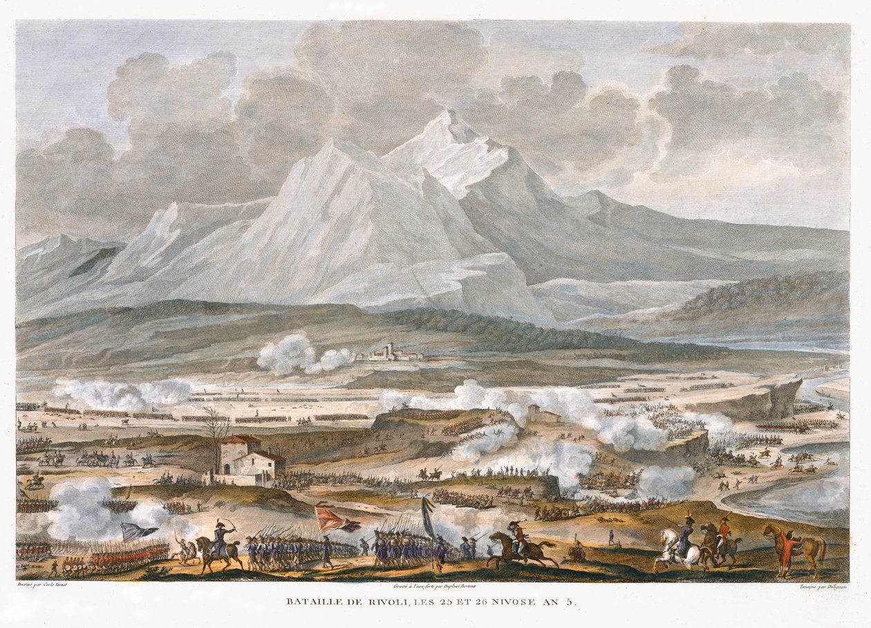 „A rivoli-i csata, Nivose 25. és 26., 5. év”, 1797. január alkotó: Jean Duplessis Bertaux