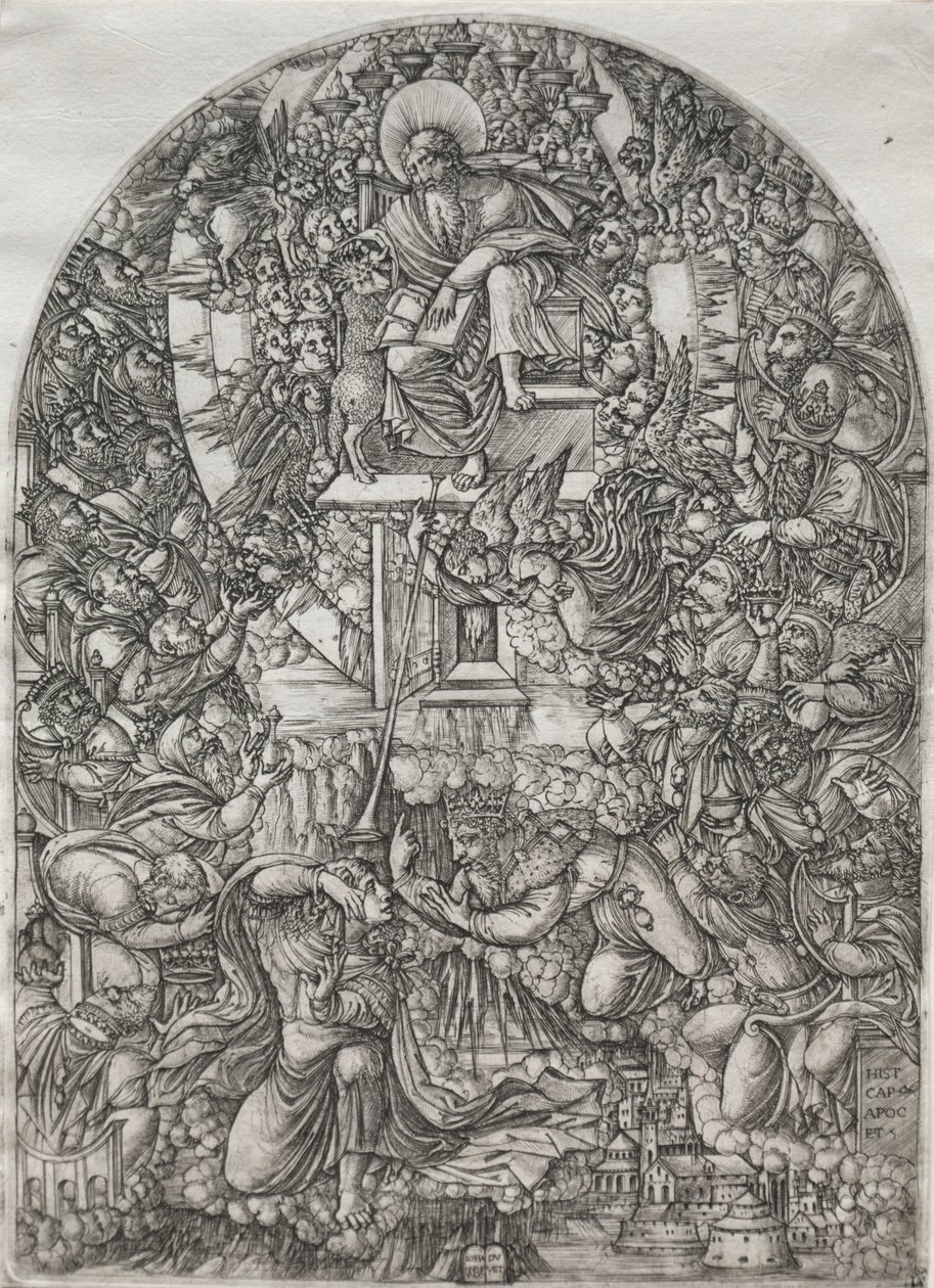 Az Apokalipszis: Mennybe idézett Szent János, 1555. alkotó: Jean Duvet