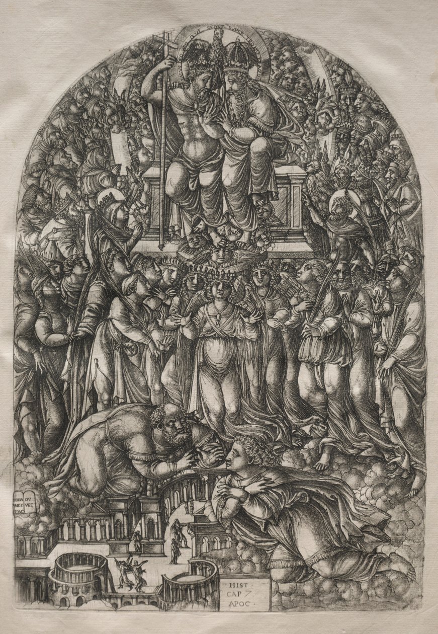Az Apokalipszis: Számtalan sokaság, amely a trón előtt áll, 1546-1556. alkotó: Jean Duvet