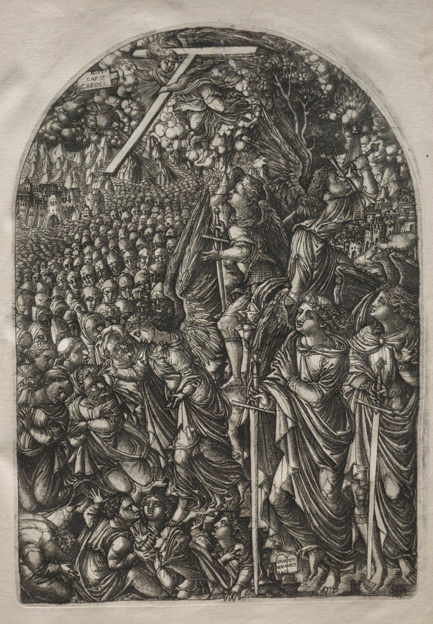 Az Apokalipszis: Négy angyal visszatartja a szeleket, 1546-1556. alkotó: Jean Duvet