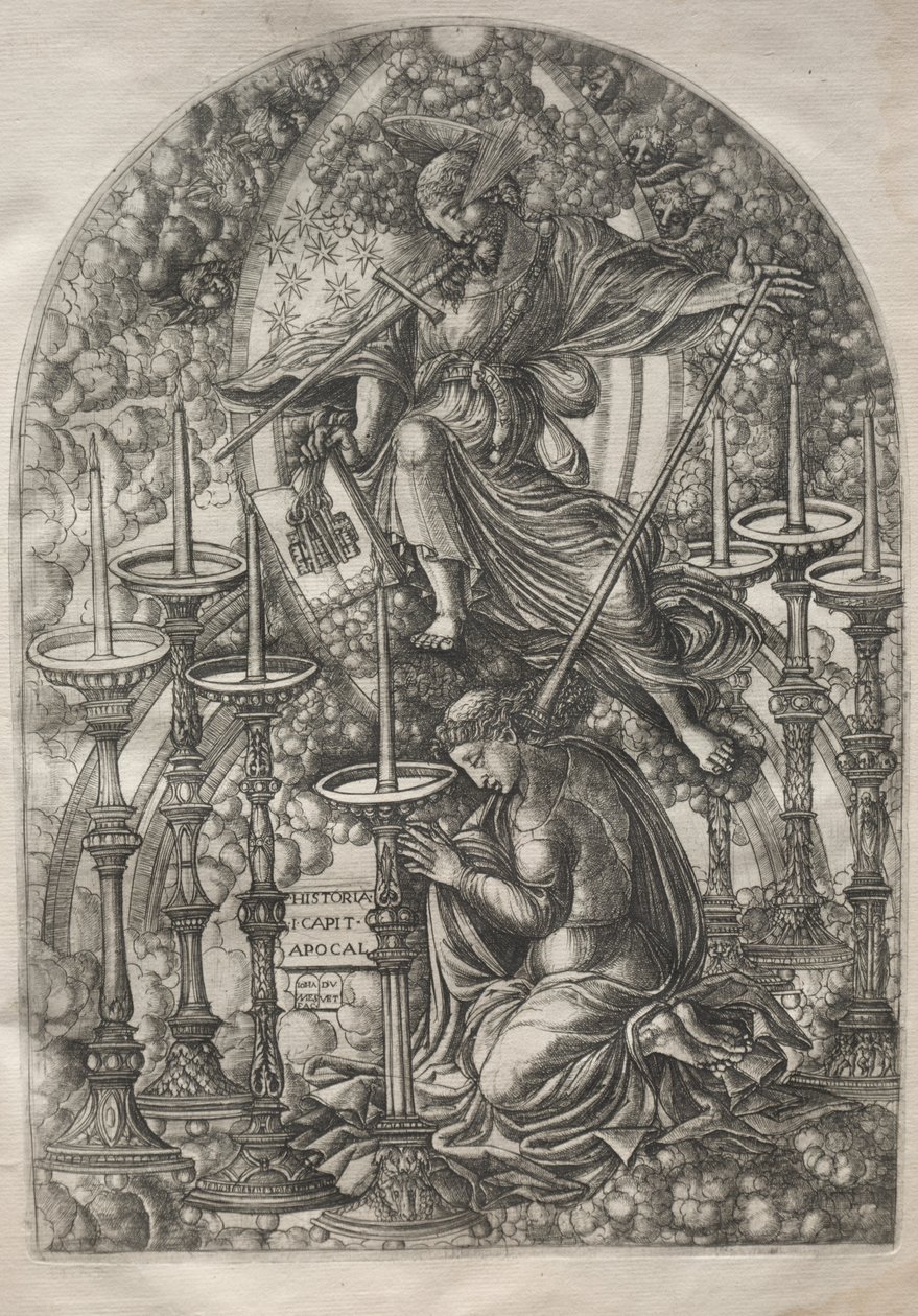 Az Apokalipszis: Szent János hét arany gyertyatartót lát, 1546-1556. alkotó: Jean Duvet