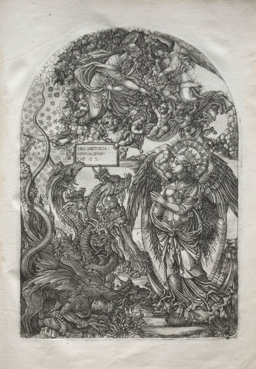 Az Apokalipszis: Szent Mihály és a sárkány, 1546-1556. alkotó: Jean Duvet