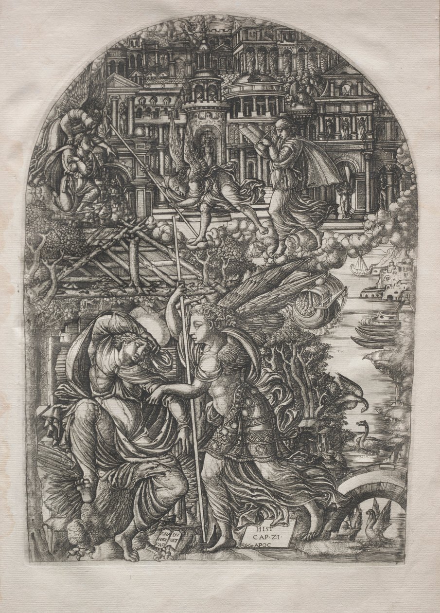 Az Apokalipszis: Az angyal megmutatja Szent Jánost, az Új Jeruzsálemet, 1546-1556. alkotó: Jean Duvet