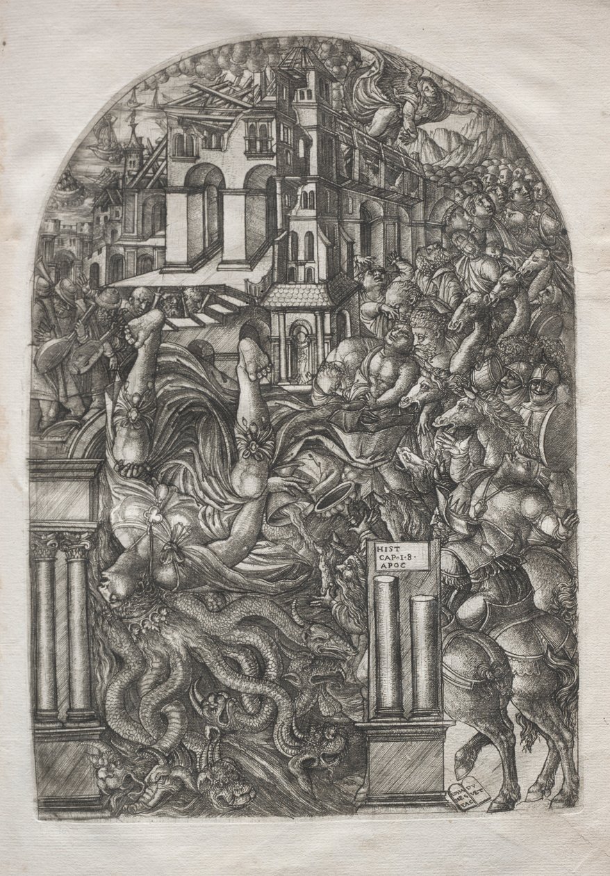 Az Apokalipszis: Babilon bukása, 1546-1556. alkotó: Jean Duvet