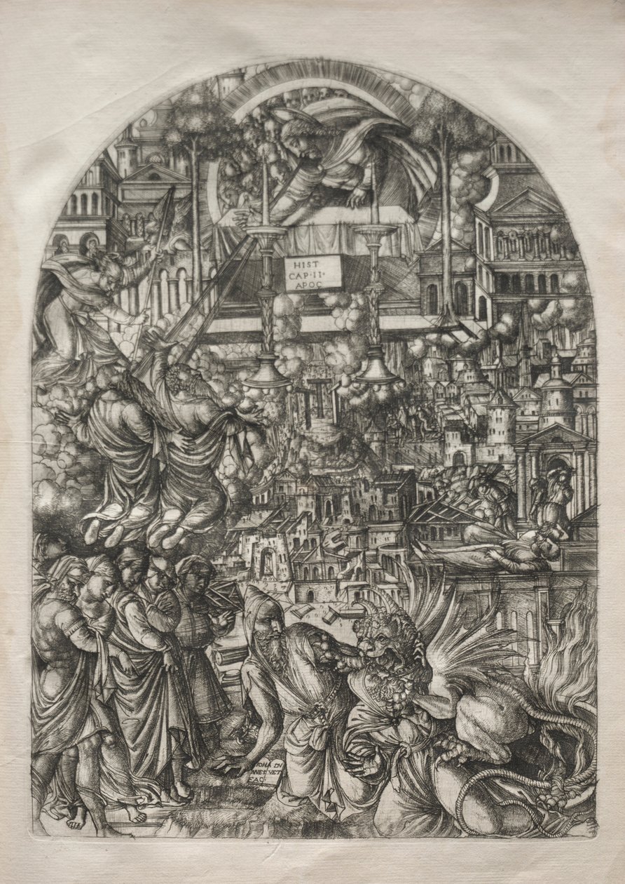 Az Apokalipszis: A templom mérete, 1546-1556. alkotó: Jean Duvet