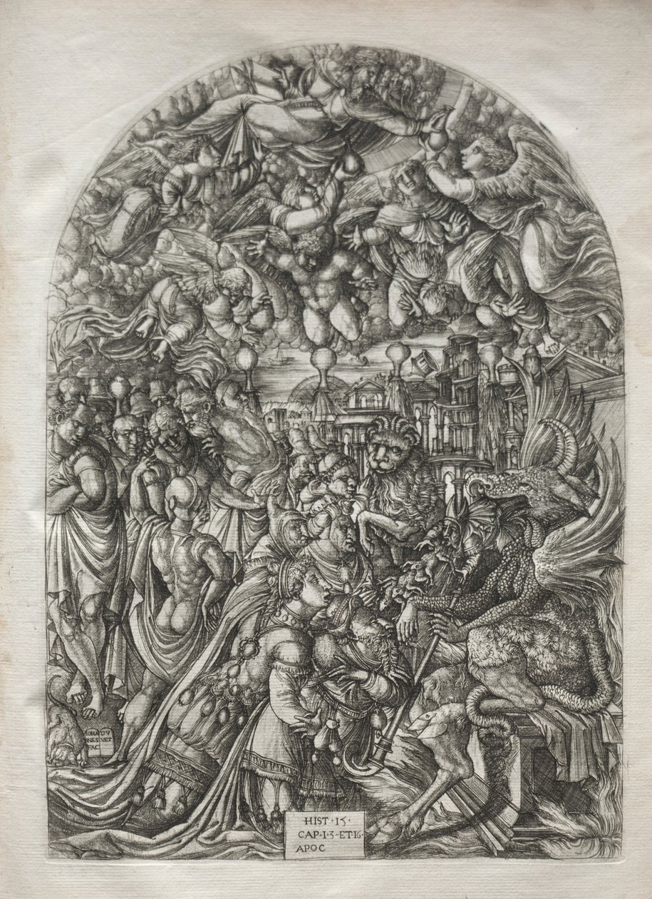 Az Apokalipszis: A Napba öltözött nő, 1546-1556. alkotó: Jean Duvet
