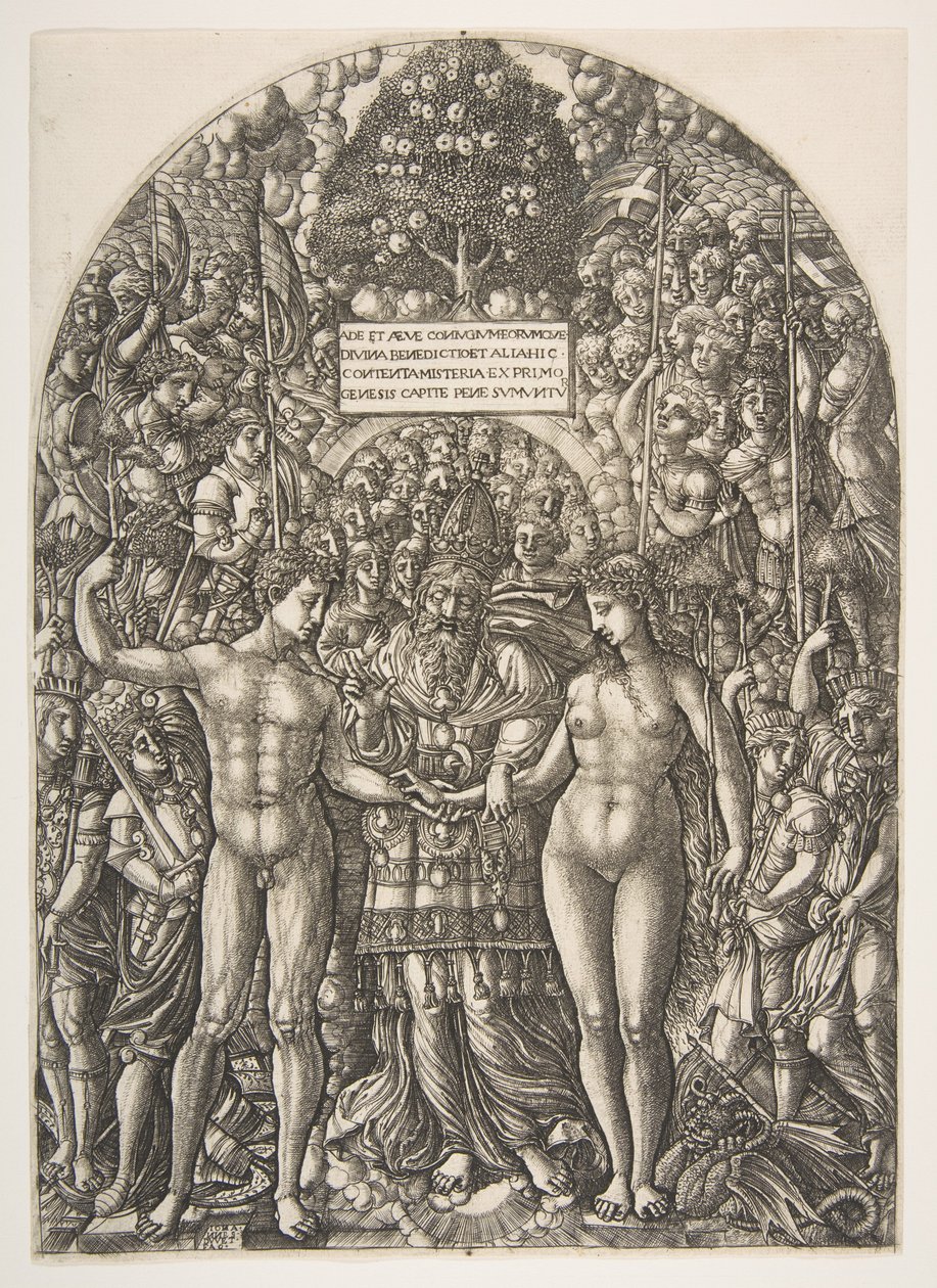 Ádám és Éva házassága, Az Apokalipszisből, kb. 1540-55. alkotó: Jean Duvet