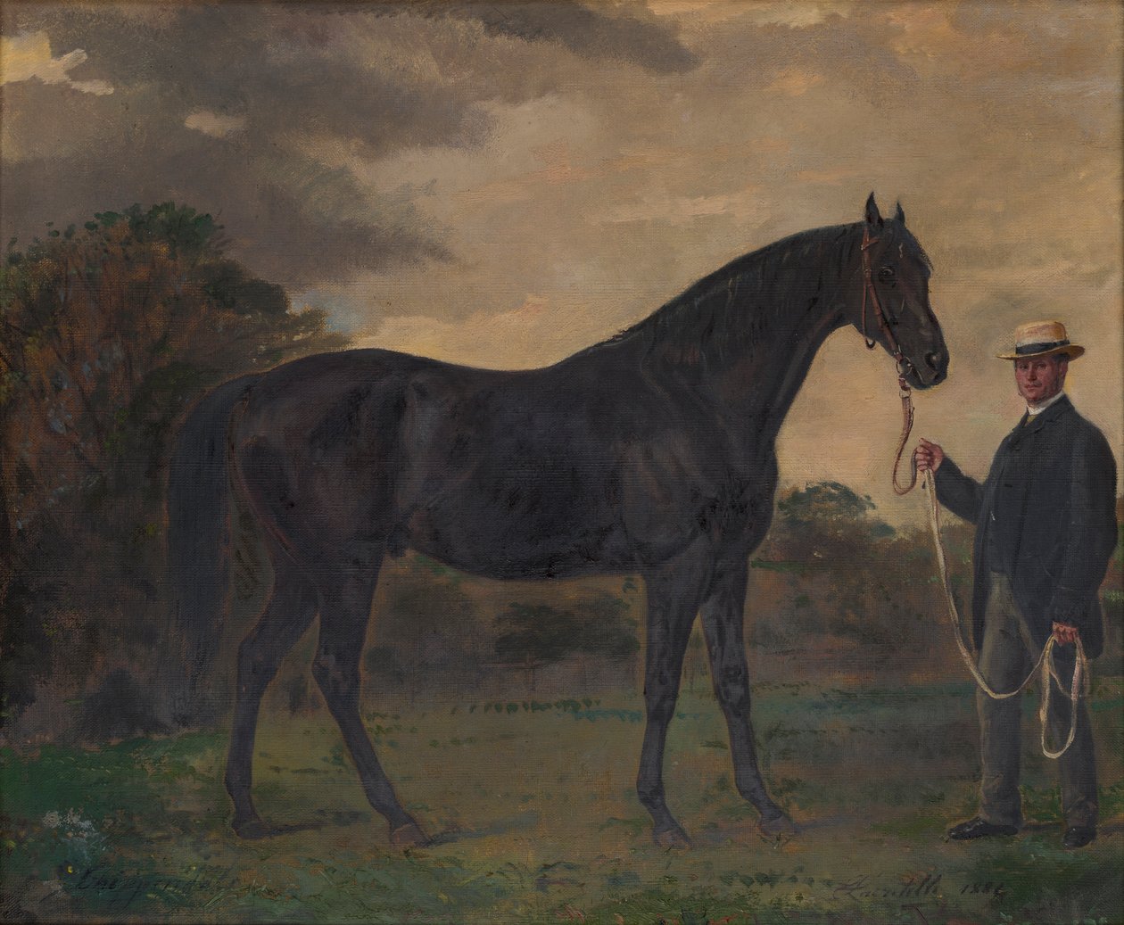 Chippendale és a vőlegény a tájban, 1837-1900 (olaj, vászon) alkotó: Jean Edouard Lacretelle
