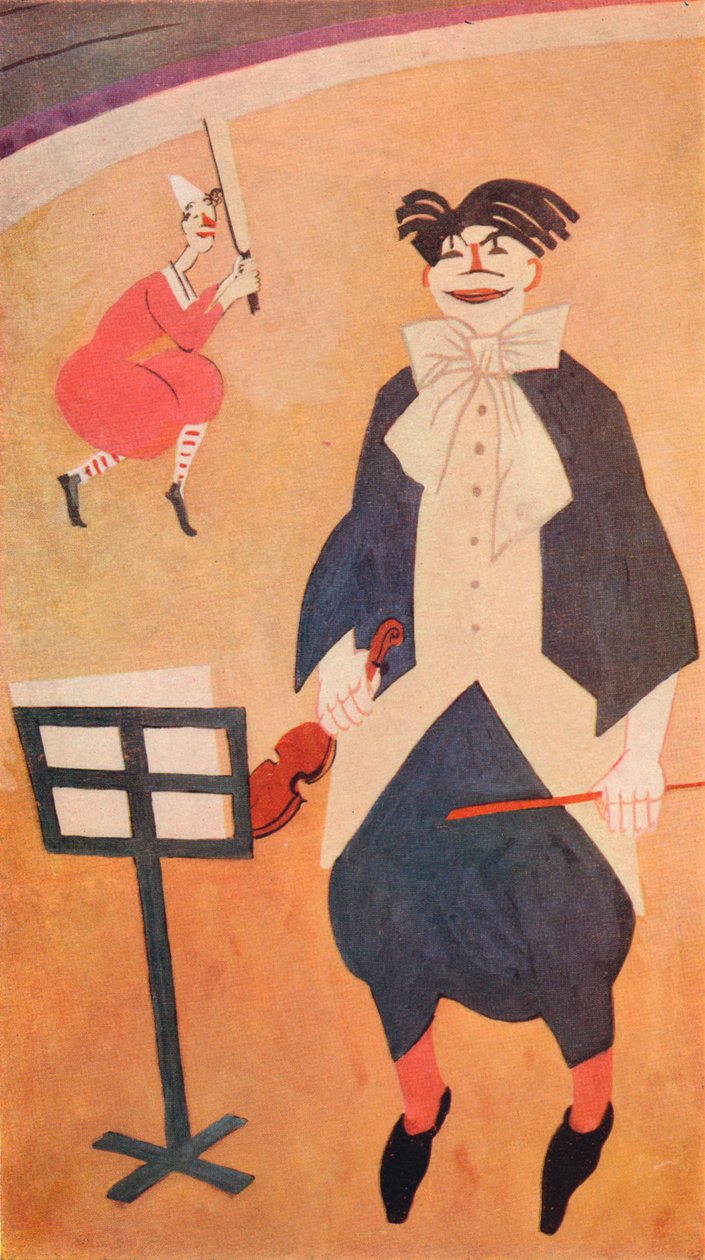 A bohóc. Fali dekoráció a Boulestins étteremben, London, 1927 alkotó: Jean Emile Laboureur