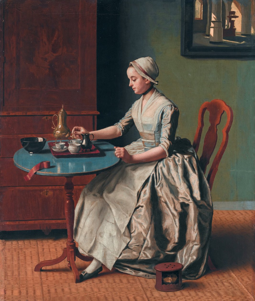 Egy holland lány reggelizik alkotó: Jean Étienne Liotard