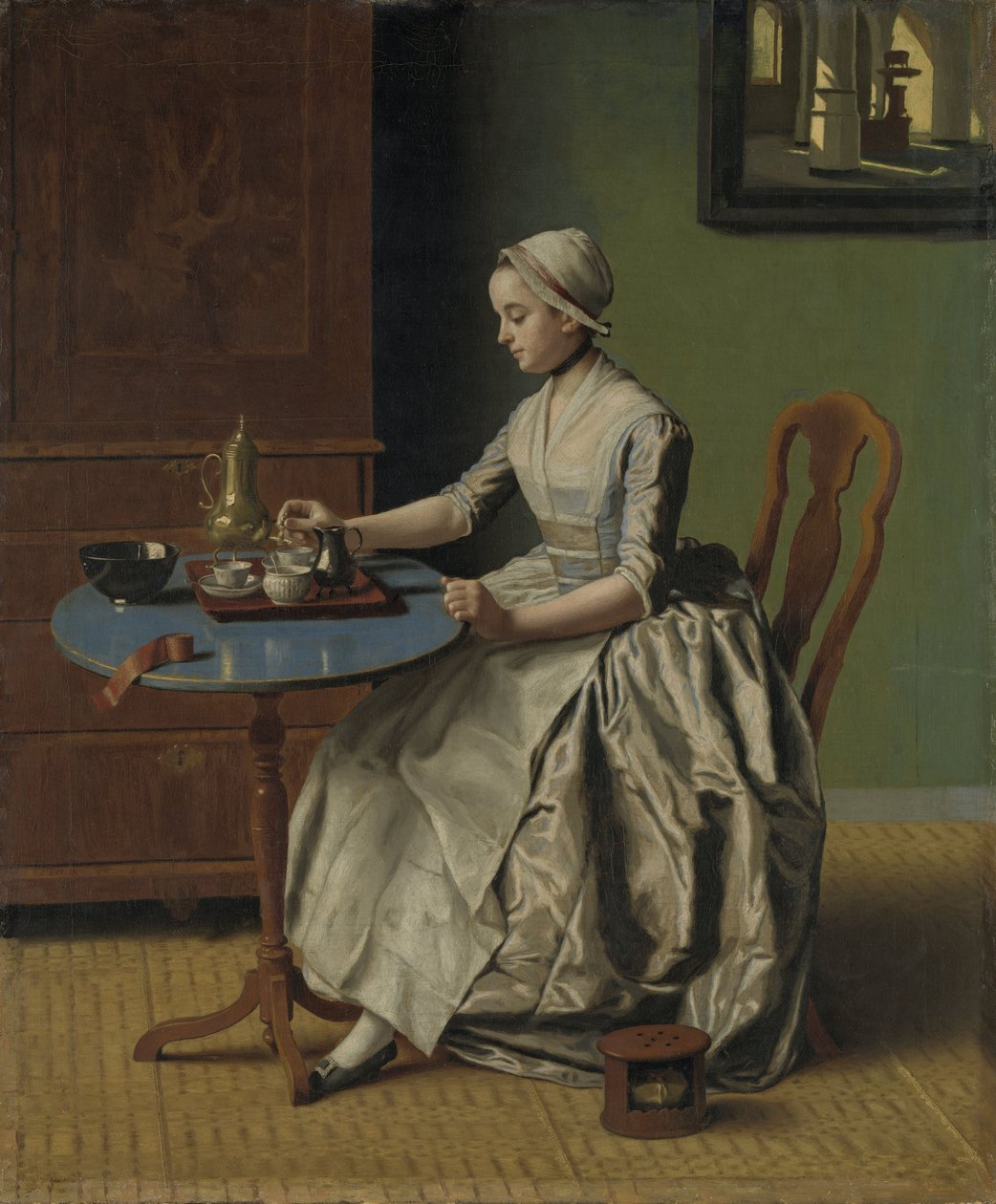 Egy holland lány reggelinél, 1756 körül (olaj, vászon) alkotó: Jean Étienne Liotard