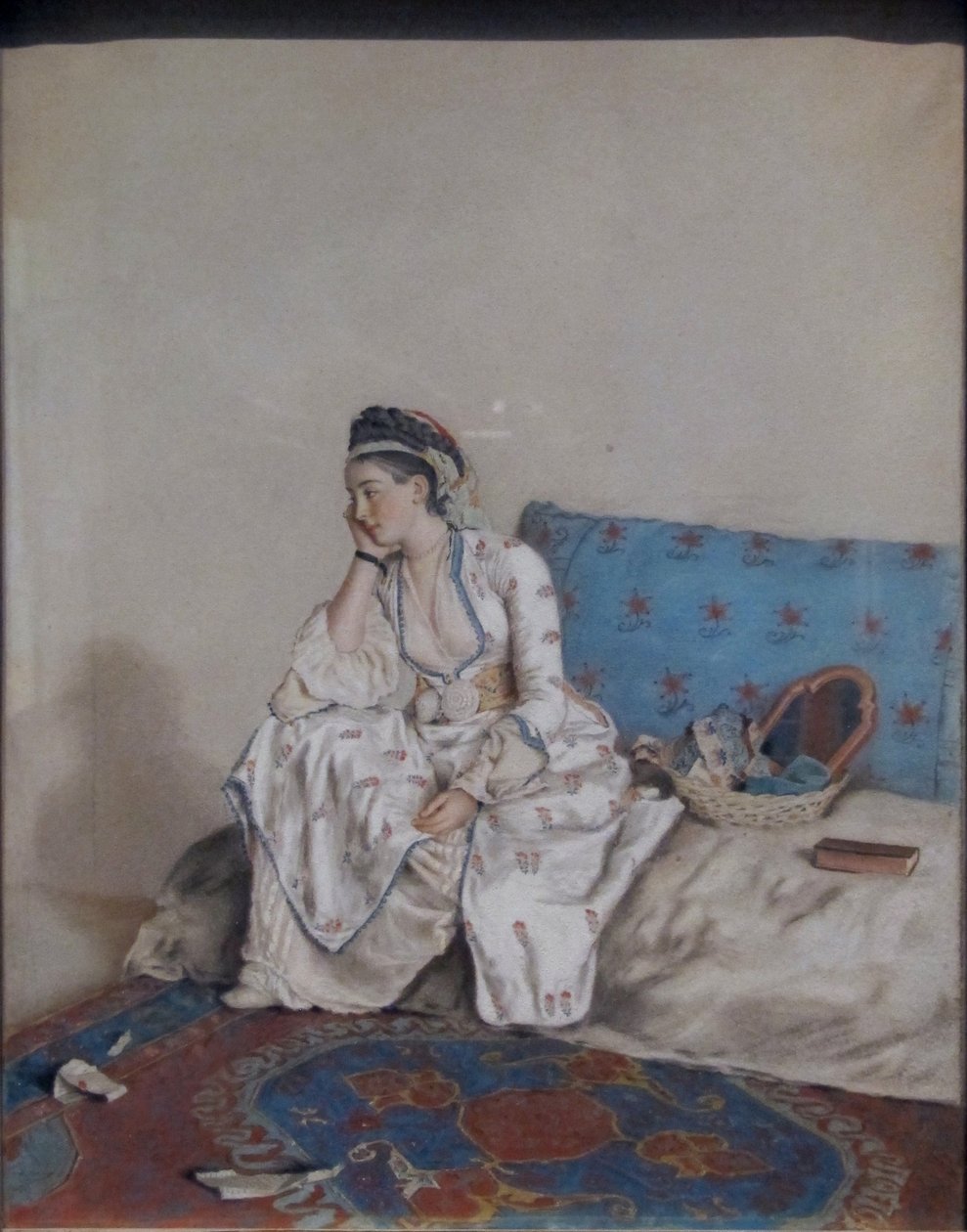 Egy elgondolkodó hölgy egy kanapén alkotó: Jean Étienne Liotard
