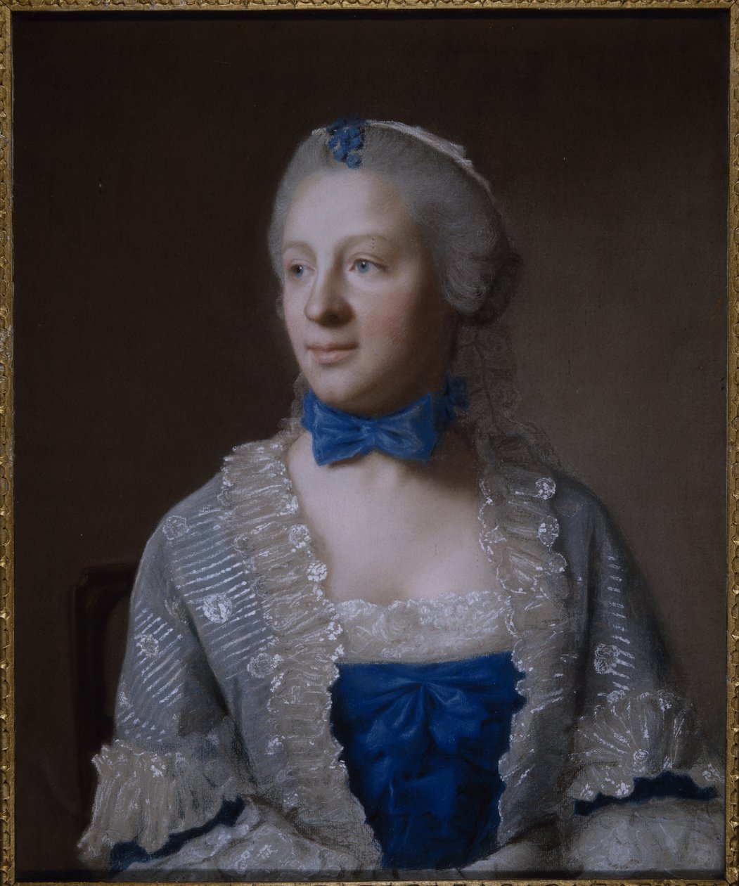 Eva Marie Veigel (pasztell, papír) alkotó: Jean Étienne Liotard