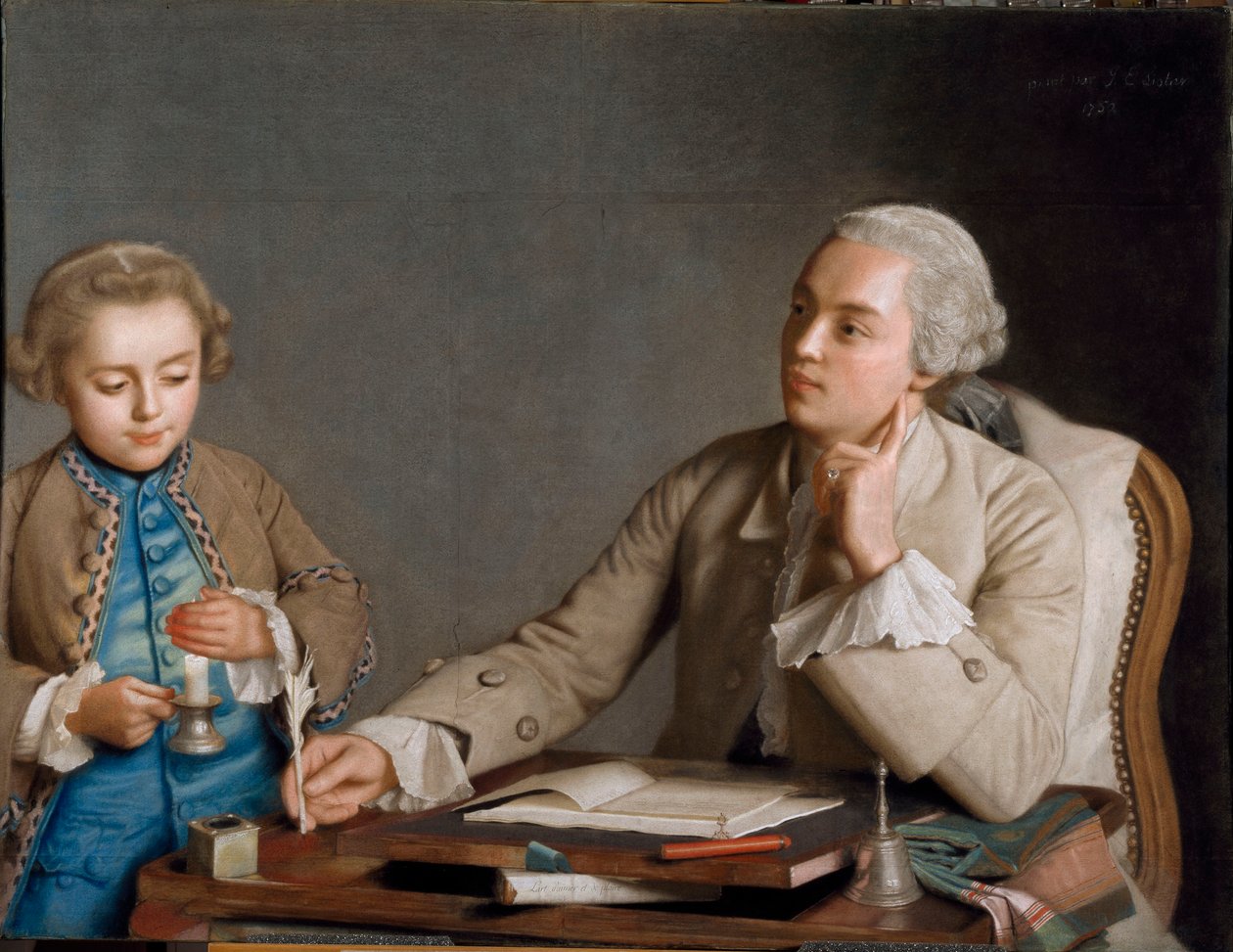 LÉcriture Az írás, 1752. alkotó: Jean Étienne Liotard