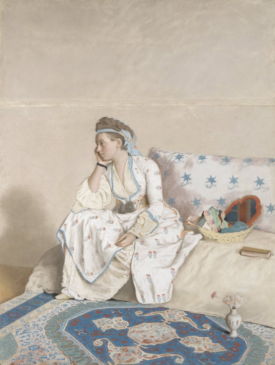 Marie Fargues, a festő felesége Marie Fargues, a művész feleségének portréja török ​​kosztümben alkotó: Jean Étienne Liotard