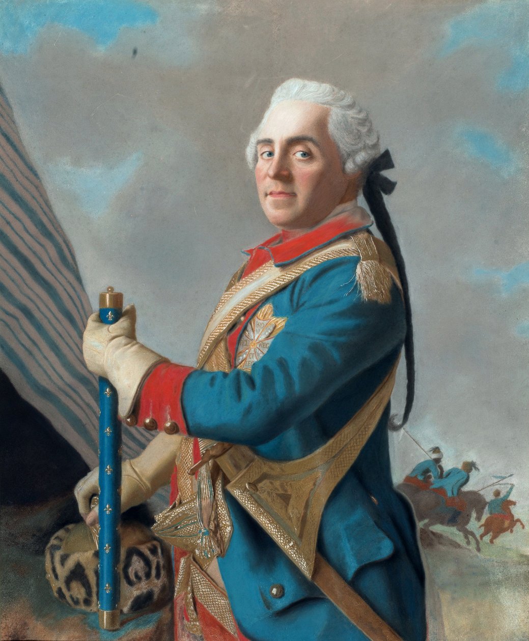Maurice de Saxe 16961750 portréja, Franciaország marsallja, 1748 alkotó: Jean Étienne Liotard
