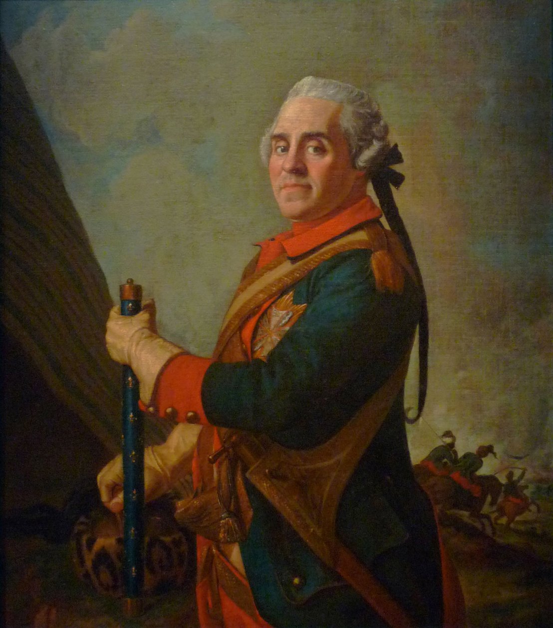 Maurice de Saxe 16961750, francia marsall portréja, XVIII. alkotó: Jean-Étienne Liotard