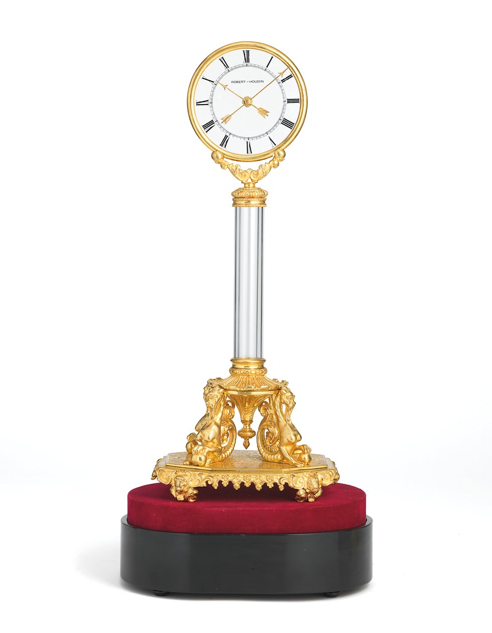 Napóleon III feltűnő rejtélyes óra, 1850 körül (ormolu és üveg) alkotó: Jean Eugene Robert
