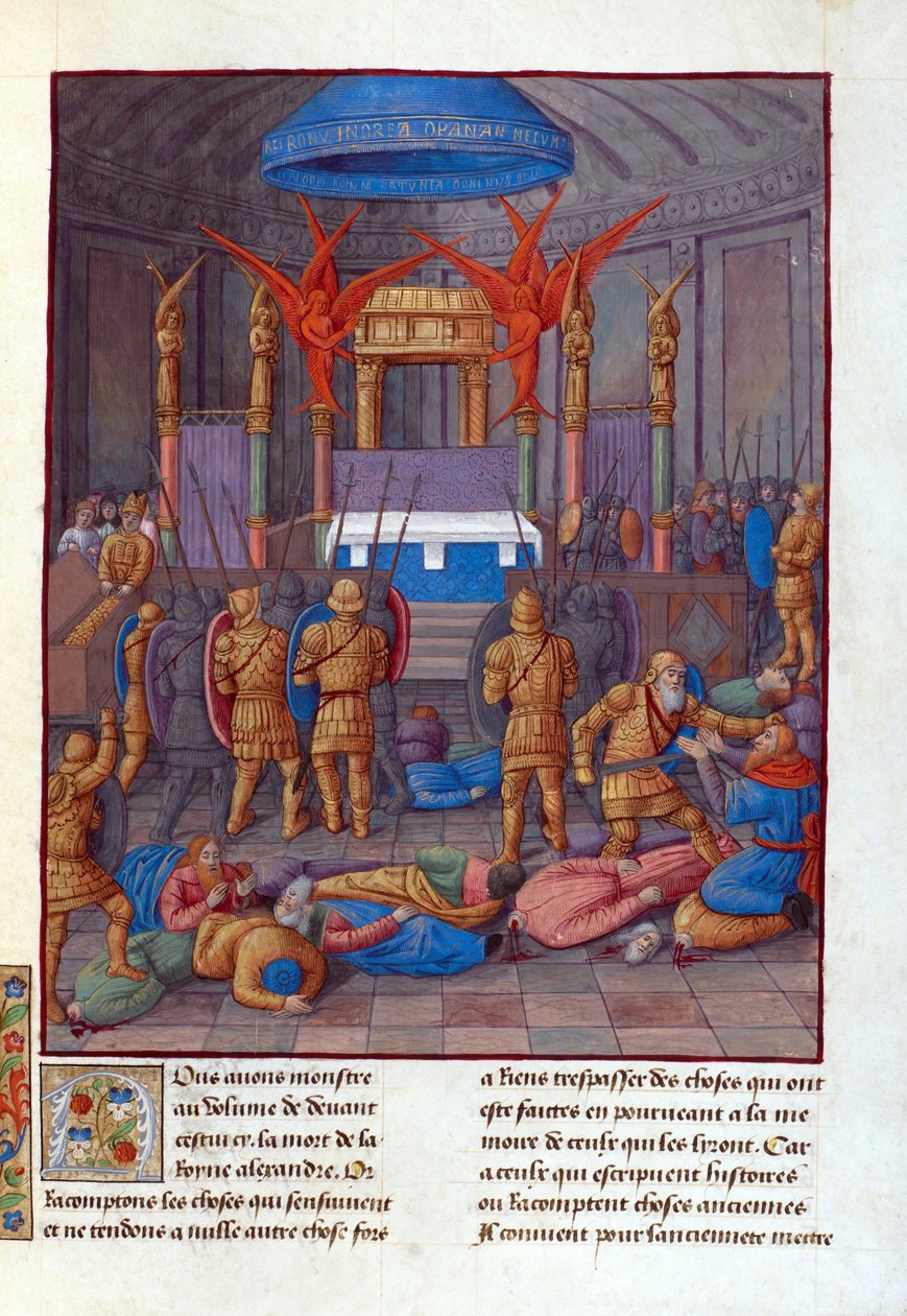 A jeruzsálemi templom megszentségtelenítése Pompeius által alkotó: Jean Fouquet