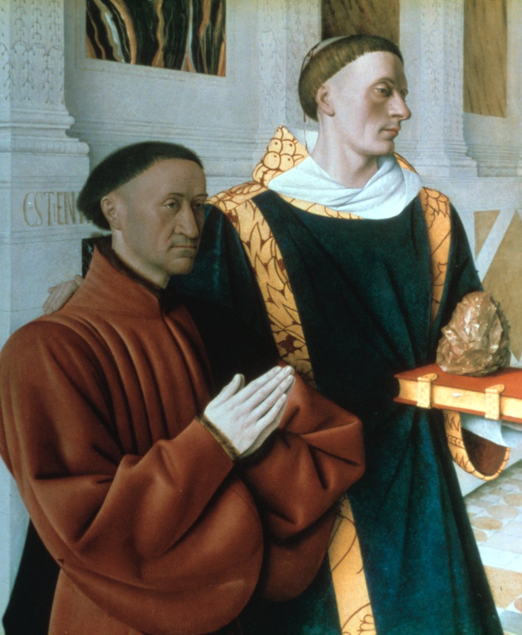Etienne Chevalier és Szent István, 1450 alkotó: Jean Fouquet