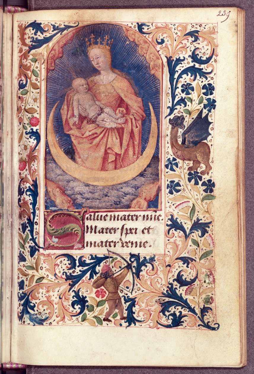 Ms Latin 13305 fol.239 The Virgin and Child, „Heures a l
