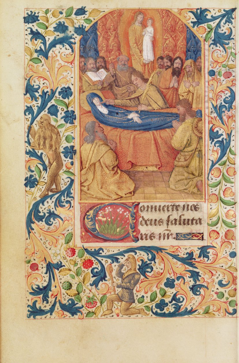 Ms Latin 13305 fol.88v The Death of the Virgin, a 
