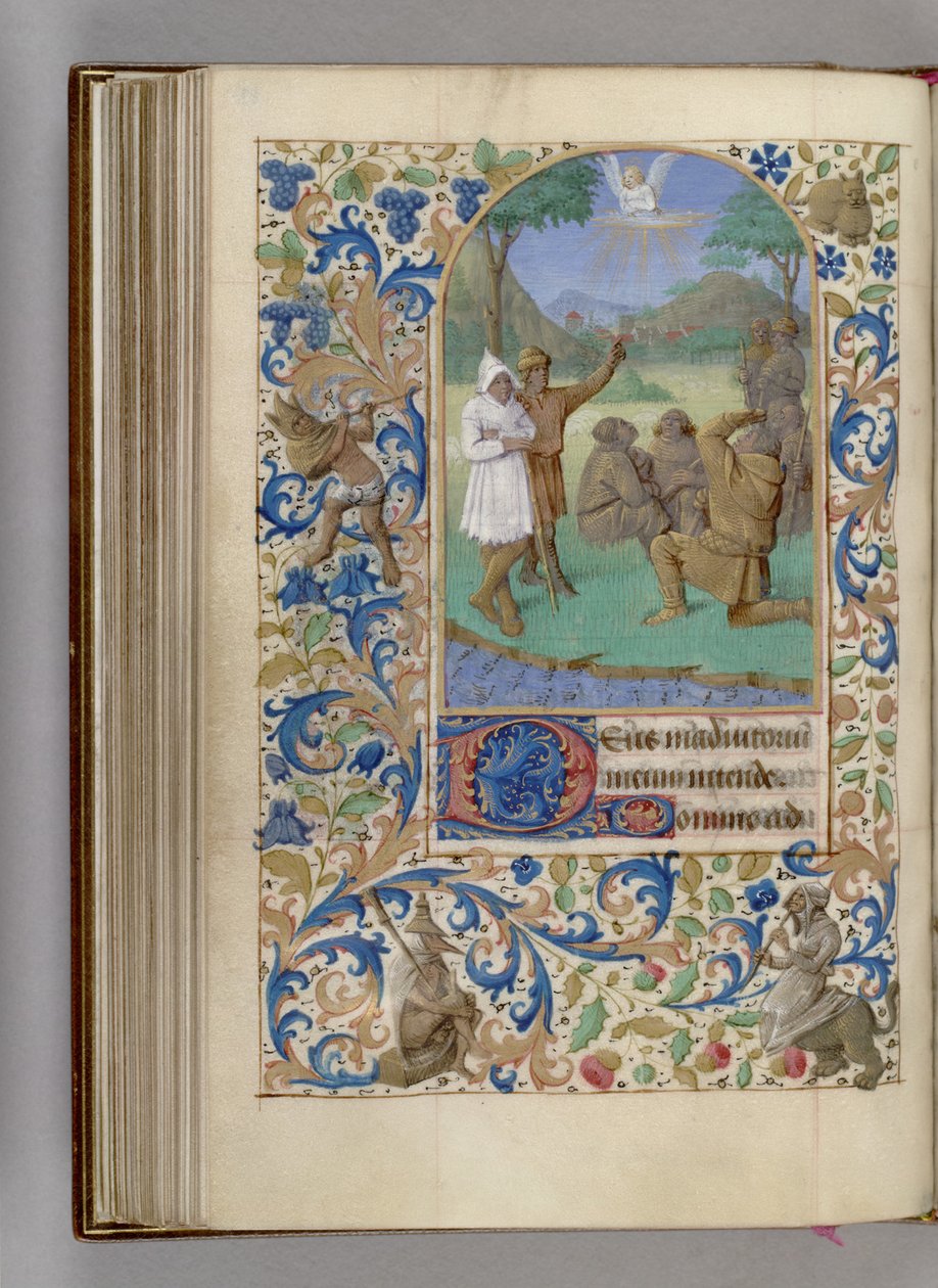 Az Angyali üdvözlet a Pásztoroknak Órakönyve, 1450-1499 alkotó: Jean Fouquet