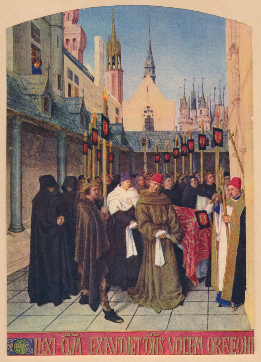 Etienne Chevalier temetése, 1455, 1939 alkotó: Jean Fouquet