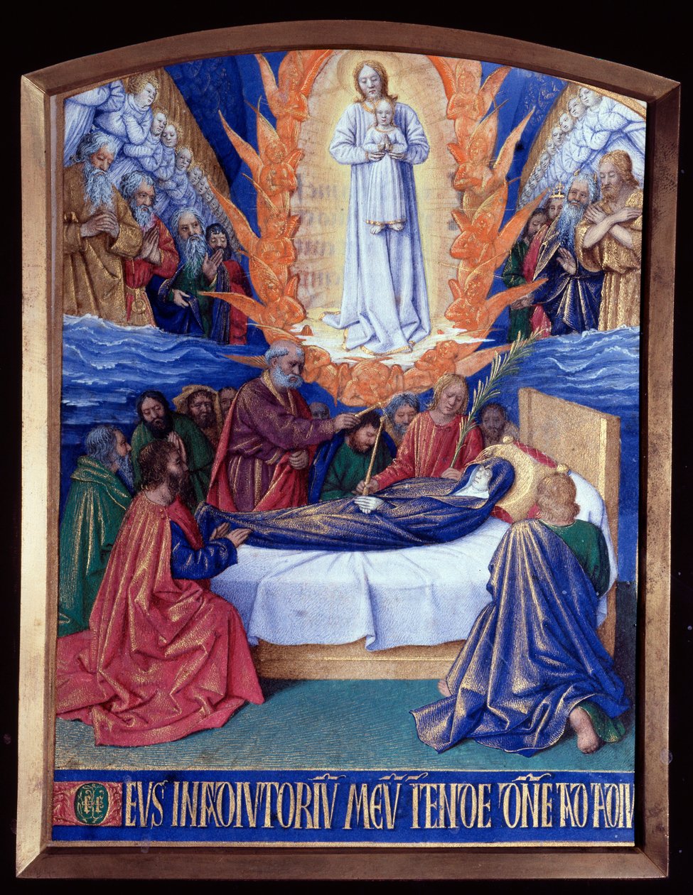 A Szűz órái: a Szűz halála Miniatűr Jean Fouquet (1420-1481) Etienne Chevalier órái című művében alkotó: Jean Fouquet